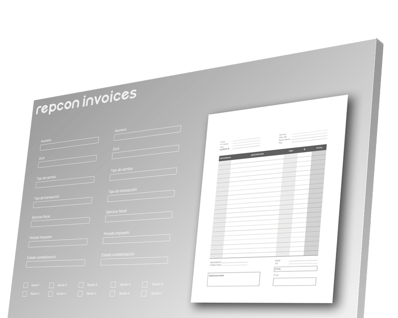 Representación de la aplicación Repcon Invoices