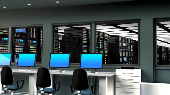 Server control room in data center